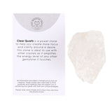 Clear Quartz Healing Rough Crystal Gift Bag & Information