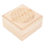 Chakra Natural Crystal Gemstone Grid Wooden Gift Set