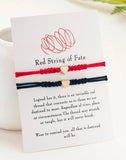 Red String of Fate Heart Charm Wish Bracelets
