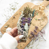 6in Ritual Wand Smudge Stick with Rosemary, Sage and Aventurine