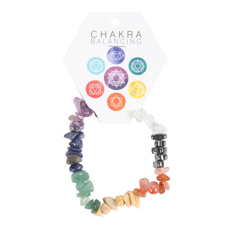 7 Chakra Gemstone Chip Stretch Bracelet