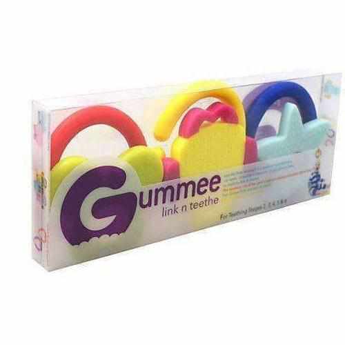 Gummee Heart Shaped Silicone Teething Ring - Red - BPA Free, Dishwasher Safe
