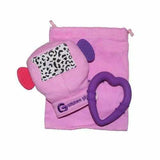 Pink Girls Gummee Glove Silicone Heart BABY Teething Ring Mitten Toy Gift UK Gummee