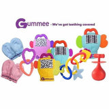 Pink Girls Gummee Glove Silicone Heart BABY Teething Ring Mitten Toy Gift UK Gummee