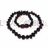 Adult Blackforest Polished Dark Cherry Baltic Amber Necklace Love Amber X
