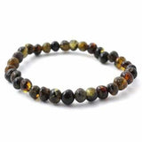 Adult Evergreen Green Baltic Amber Stretch Bracelet Love Amber X
