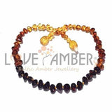 Adult Rainbow Bright Mixed Baltic Amber Necklace Love Amber X