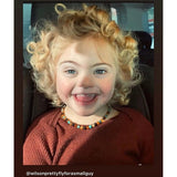 Child Autumn Rain Jasper and Rainbow Mixed Baltic Amber Necklace Love Amber X