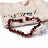 Child Blackforest Polished Dark Cherry Baltic Amber Anklet Bracelet Love Amber X