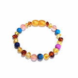 Child Blossom Howlite Lapis Lazuli Quartz Honey Baltic Amber Anklet Bracelet Love Amber X