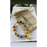 Child Blossom Howlite Lapis Lazuli Quartz Honey Baltic Amber Anklet Bracelet Love Amber X