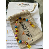 Child Blossom Howlite Lapis Lazuli Quartz Honey Baltic Amber Anklet Bracelet Love Amber X