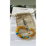 Child Bluebird Raw Honey Blue Turquoise Howlite Baltic Amber Anklet Bracelet Love Amber X