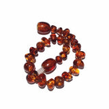 Child Brandy Snap Cognac Baltic Amber Anklet Bracelet Love Amber X