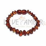 Child Brandy Snap Cognac Baltic Amber Anklet Bracelet Love Amber X
