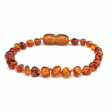 Child Brandy Snap Cognac Baltic Amber Anklet Bracelet Love Amber X