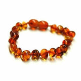 Child Brandy Snap Cognac Baltic Amber Anklet Bracelet Love Amber X