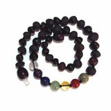 Child Chakra Rainbow After The Storm Mixed Cherry Baltic Amber Anklet Bracelet Love Amber X