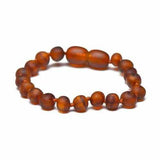 Child Cocoa Raw Unpolish Cognac Baltic Amber Anklet Bracelet Love Amber X