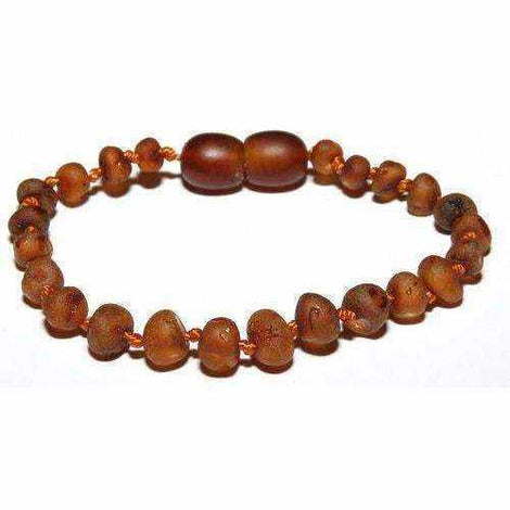 Child Cocoa Raw Unpolish Cognac Baltic Amber Anklet Bracelet Love Amber X
