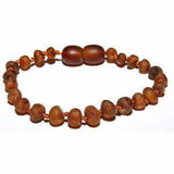 Child Cocoa Raw Unpolish Cognac Baltic Amber Anklet Bracelet Love Amber X