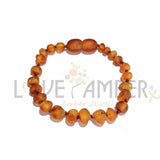 Child Cocoa Raw Unpolish Cognac Baltic Amber Anklet Bracelet Love Amber X