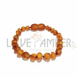 Child Cocoa Raw Unpolish Cognac Baltic Amber Anklet Bracelet Love Amber X