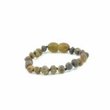 Child Enchanted Raw Green Baltic Amber Anklet Bracelet Love Amber X