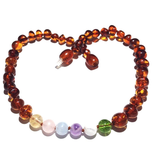 Cheap amber on sale teething necklace