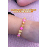 Child Nurture Raw Honey Pink Dragon Agate Baltic Amber Anklet Bracelet Love Amber X