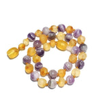 Child Purple Rain Raw Honey Amethyst Gemstone Baltic Amber Necklace Love Amber X