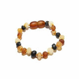 Child Shingle Raw Mixed Baltic Amber Anklet Love Amber X