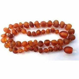 Childs  Cocoa Brown Raw Cognac Baltic Amber Bead Necklace Love Amber X