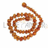 Childs  Cocoa Brown Raw Cognac Baltic Amber Bead Necklace Love Amber X