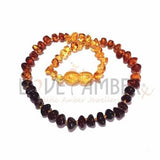 Childs Rainbow Bright Mixed Polished Baltic Amber Bead Necklace Love Amber X