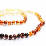 Childs Rainbow Bright Mixed Polished Baltic Amber Bead Necklace Love Amber X