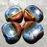 7 Chakra Heart Shape Stone Thumb Worry Stone. Anxiety Healing Crystals Gemstones Love Amber X Ltd