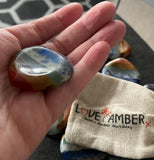 7 Chakra Heart Shape Stone Thumb Worry Stone. Anxiety Healing Crystals Gemstones Love Amber X Ltd