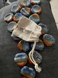 7 Chakra Heart Shape Stone Thumb Worry Stone. Anxiety Healing Crystals Gemstones Love Amber X Ltd