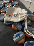 7 Chakra Heart Shape Stone Thumb Worry Stone. Anxiety Healing Crystals Gemstones Love Amber X Ltd
