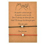 Red String Couples Friendship Pinky Promise Heart Wish Bracelet Love Amber X Ltd