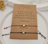 Red String Couples Friendship Pinky Promise Heart Wish Bracelet Love Amber X Ltd