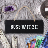 Black White Boss Witch Wall Sign Something D