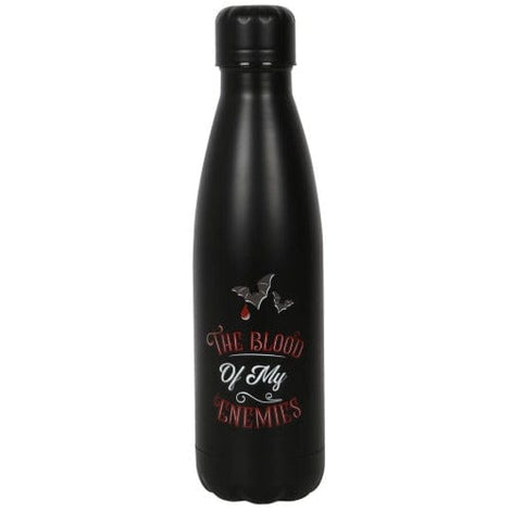 Vampire The Blood Of My Enemies Black Metal Water Bottle Something D