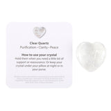 You Rock Clear Quartz Crystal Heart in a Bag - Clarity, Peace and Protection