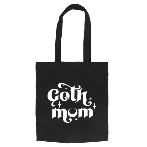 Goth Mum Black White Canvas Tote Bag