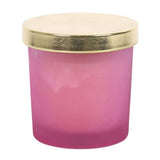 Crown Chakra Blackberry Clear Quartz Crystal Chip Candle - Pink