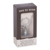 Witch Hat Silver Coloured Keyring With Bell