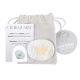 Thank You Clear Quartz Crystal Palm Stone Gemstone Gift