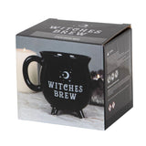 Witches Brew Cauldron Black Mug Candle